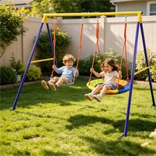 Outdoor Swing Stand Heavy Duty A-Frame Swing Set for Kids Backyard MAX 440lbs