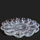 Vintage Anchor Hocking Fairfield Deviled Egg Plate Dish 10” Holds 12
