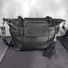 Lily Jade Black Leather Diaper Bag Convertible to Backpack Insert Changing Pad