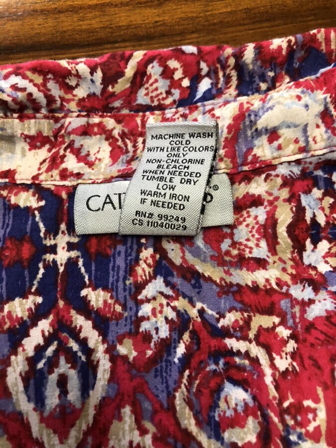 Catherines Multi-Colored Button Front Cotton Top … - image 11