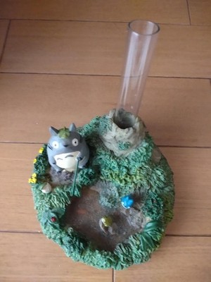 Totoro Vase Figurine 20cm Studio Ghibli Fishing Totoro Decor with Box