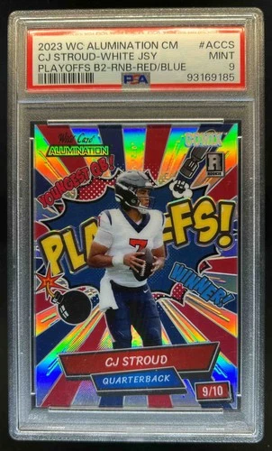 2023 Wild Card Alumination Football CJ Stroud Red & Blue Playoffs RC #9/10 PSA 9