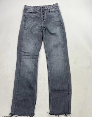 Mother The Pixie Dazzler Ankle Fray Jeans Raw Hem Digging Up Dirt Women s 26