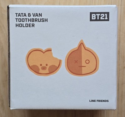 BT21 - Tata & Van Ceramic Toothbrush Holder (LINE Friends) (Brand New)