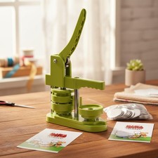 Installation-Free 58mm Button Maker Machine - Includes Magic Book  100 Parts