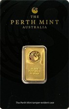 The Perth Mint 10 Gram Gold Bar in Assay 4432.25 per troy oz