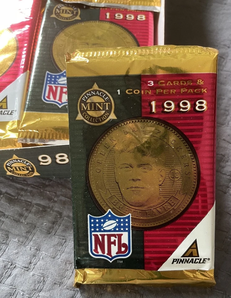 1998 NFL Pinnacle - Cards and Coins - SEALED Packs - Image 4 of 4