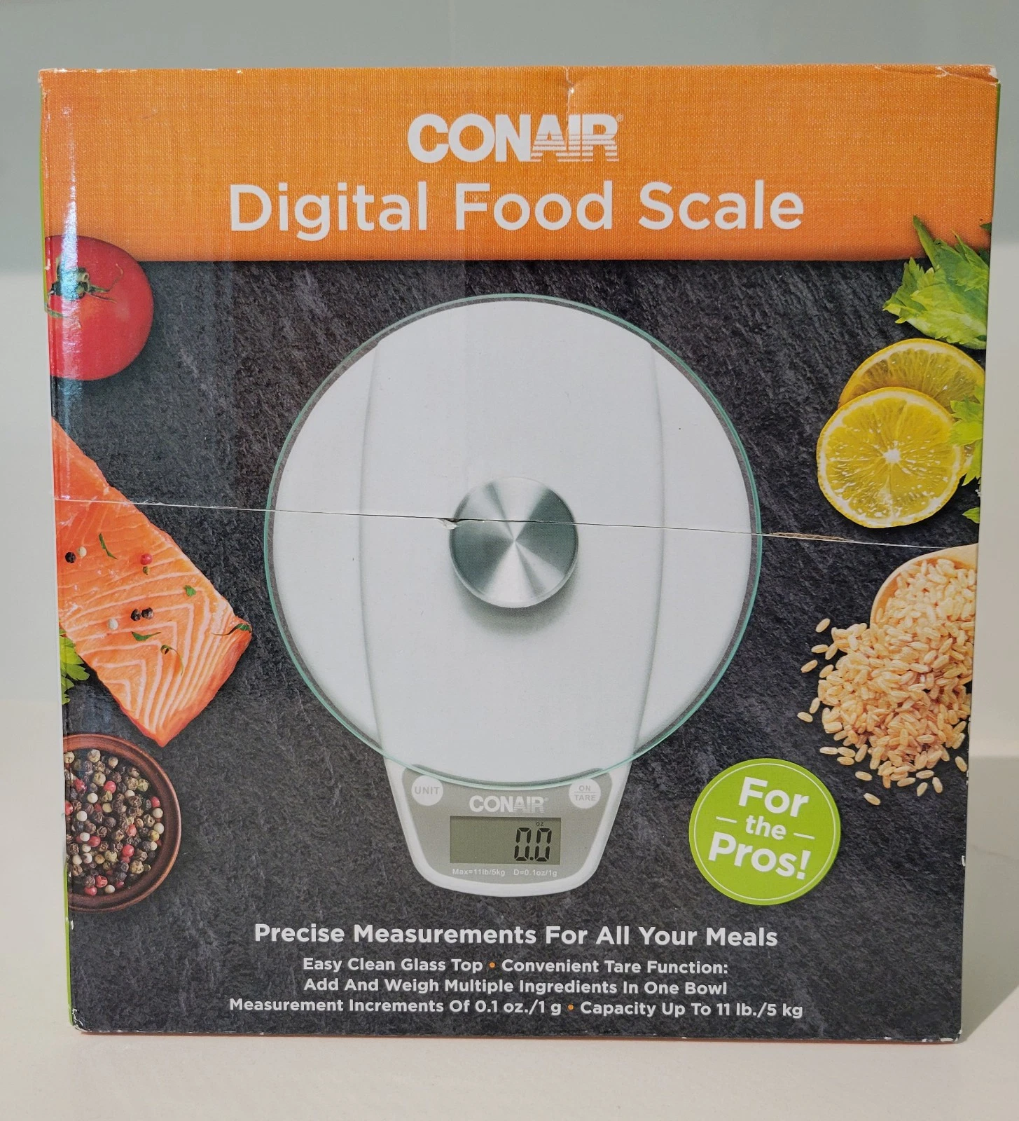 Conair - Digital Food Scale White/Clear