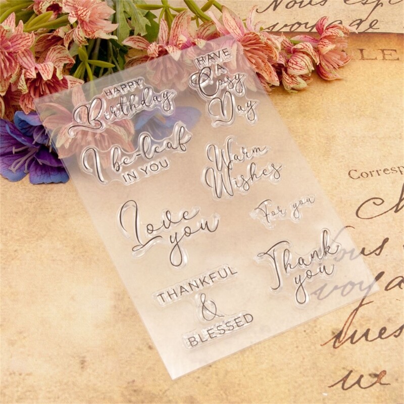 English Words Clear Silicone Seal Stamp for Scrapbooking DIY Photo ...