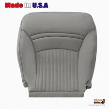 DRIVER Bottom Perforated Leather Seat Cover 1997 -2004 Chevy Corvette SPORT Gray