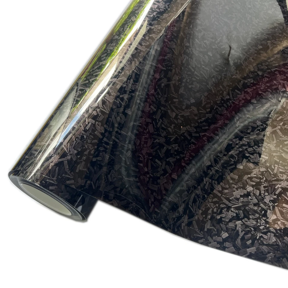 Forged carbon 3D black car film glossy forged car wrapping €22/m² - Image 2 of 4