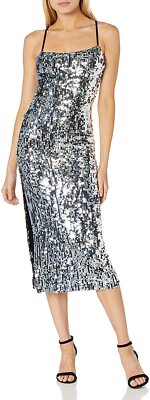 cosmopolitan dress the population Cosmopolitan Dress The Population Black Long Sleeve Sequin Dress XS Holiday