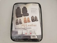 New Pu Leather Bucket Seat Covers Fh Group Pn Pu002102black