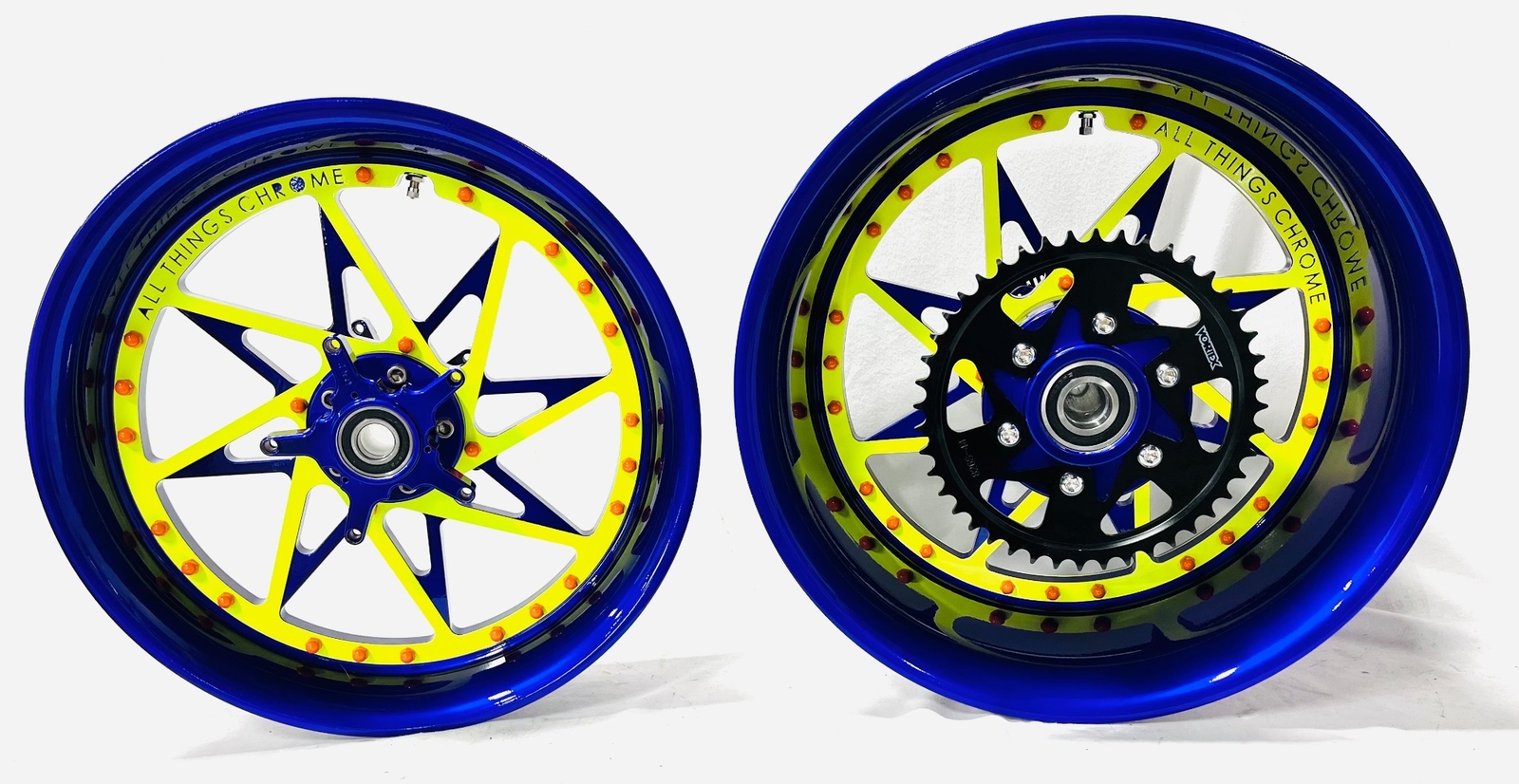360 FAT TIRE PURPLE & NEON SWITCHBACK WHEELS 09-20 SUZUKI GSXR 1000