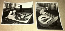 PAUL BRIOL 2 ORIGINAL VINTAGE PIANO MAKERS PHOTOS * FAMOUS OHIO PHOTOGRAPHER