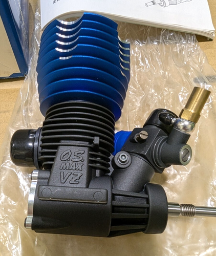 O.S.MAX-21VZ-B V-Spec. 3.46cc 2-stroke glow engine for 1/8R/C off-road cars New - Picture 2 of 6