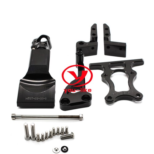 CNC Steering Damper Mounting Bracket Kits For MT07 FZ07 XSR 700 2015 2016 17-19 - Picture 5 of 21