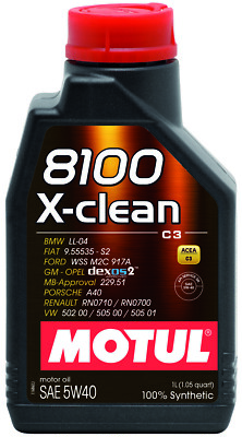 Motul 1L Synthetic Engine Oil 8100 5W40 X-CLEAN C3 - Comes in Case of 12