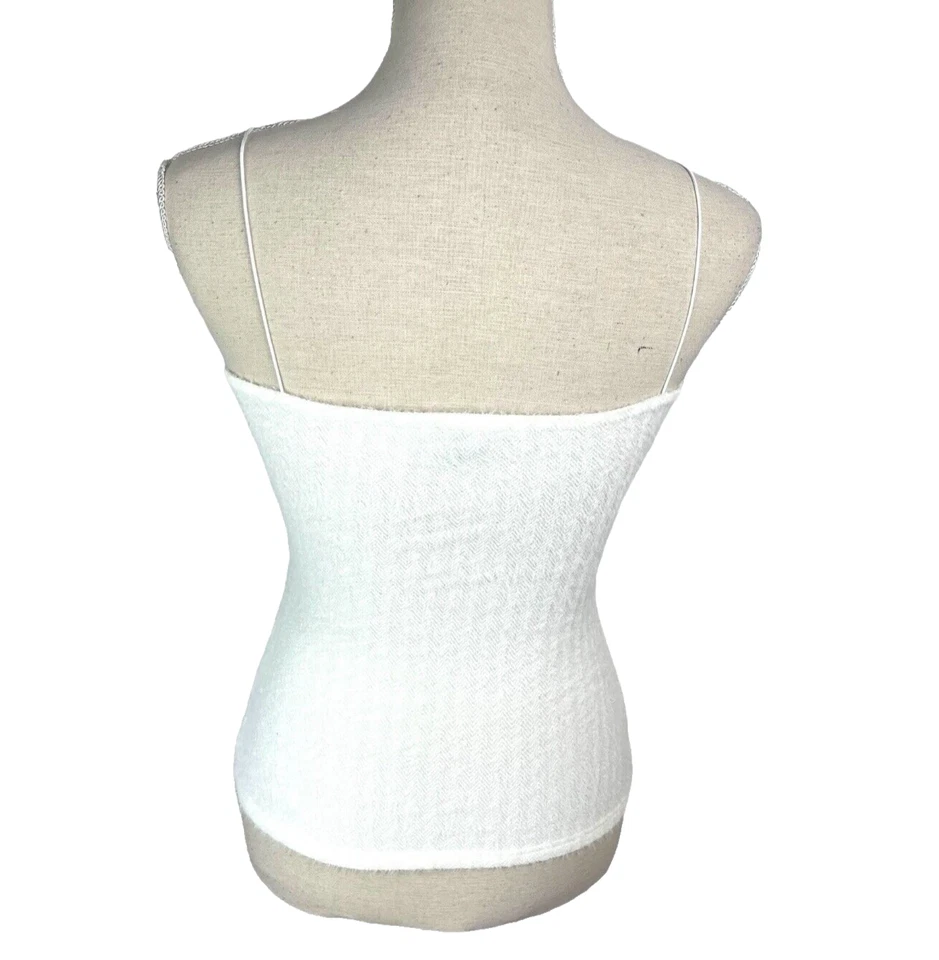 Pretty Little Thing White Soft Touch Cut Out Top Wired Women’s UK Size 8 - Image 4 of 4