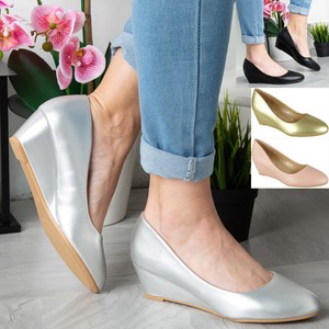 ladies wedge court shoes