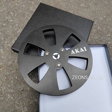One Pair 7'' Akai Tape Reel Black Aluminum Reel to Reel Empty Take up Reel