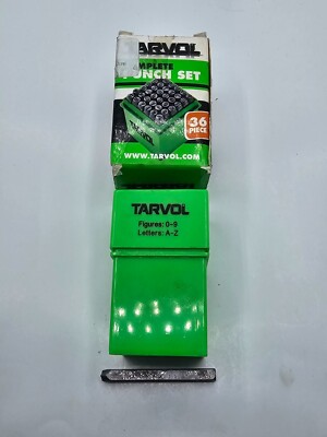 (QTY 36) Tarvol Number Letter 1/8  Metal Stamp Steel Punch Tool A-Z 0-9