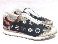 Officine Venete Womens Leather Canvas Casual Oxford Sneakers Shoes US 6.5  Italy