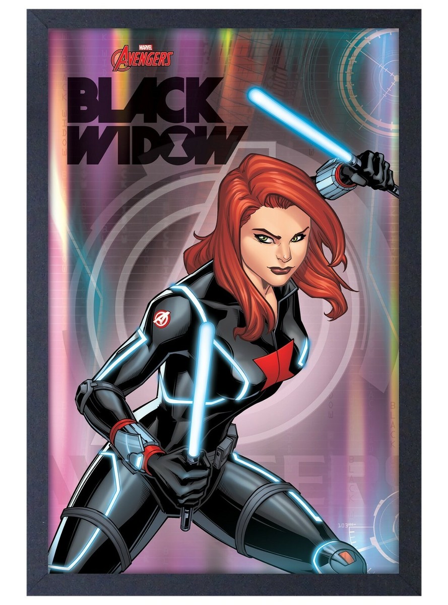 AVENGERS BLACK WIDOW 13x19 FRAMED GELCOAT POSTER GIFT SUPERHERO