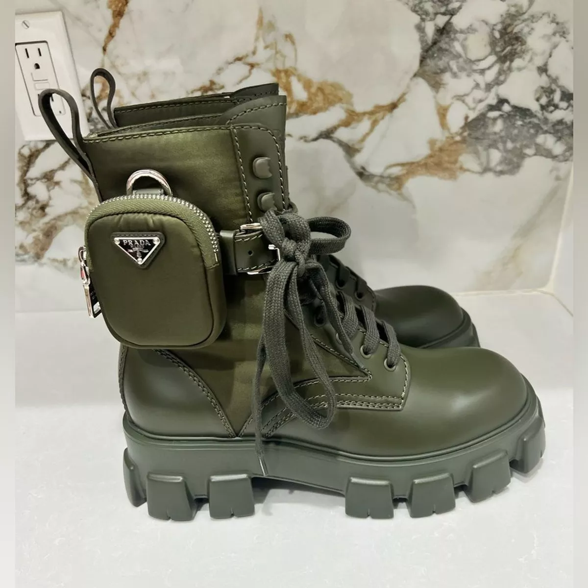 Prada boots with pockets sales