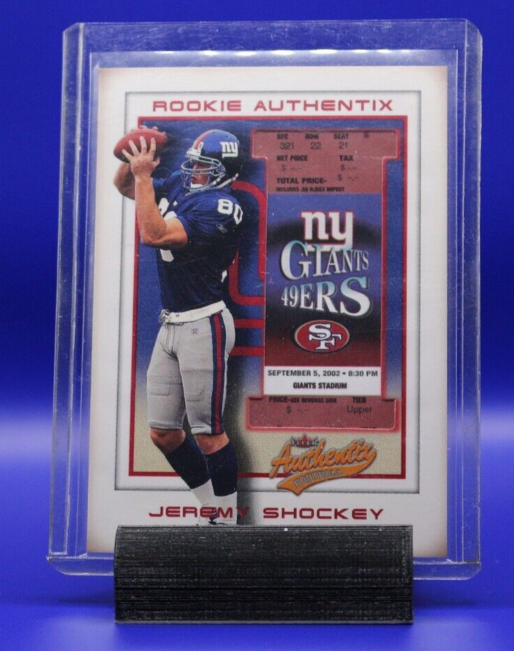 Jeremy Shockey Fleer Authentix #111 Rookie Authentix-Sec.Row