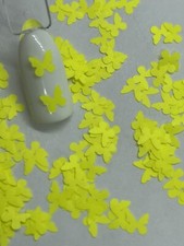 Butterfly 1 Neon Yellow Nail Glitter  1 TSP  Gel Nail Art  Acrylic