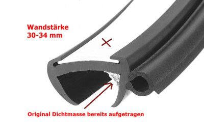 Fensterdichtung Gummiprofil für Ausstellfenster 30-34mm  Hobby LMC Dethleffs TEC