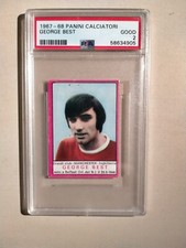Figurina Rarissima Calciatori Panini 1967/68 GEORGE BEST -  GOOD 2 PSA. 