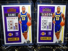 2020-21 PANINI CONTENDERS LeBron James BRONZE GAME TICKET LOT LOS ANGELES LAKERS
