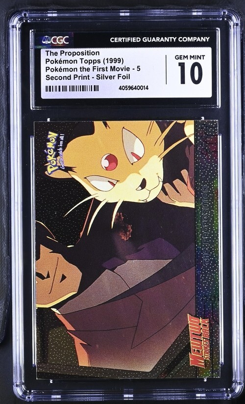 Pokemon CGC 10 Pokémon Topps Silver Foil The Proposition 5 The First Movie