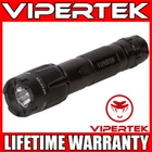 VIPERTEK Stun Gun VTS-T03 BLACK Metal Rechargeable LED Flashlight