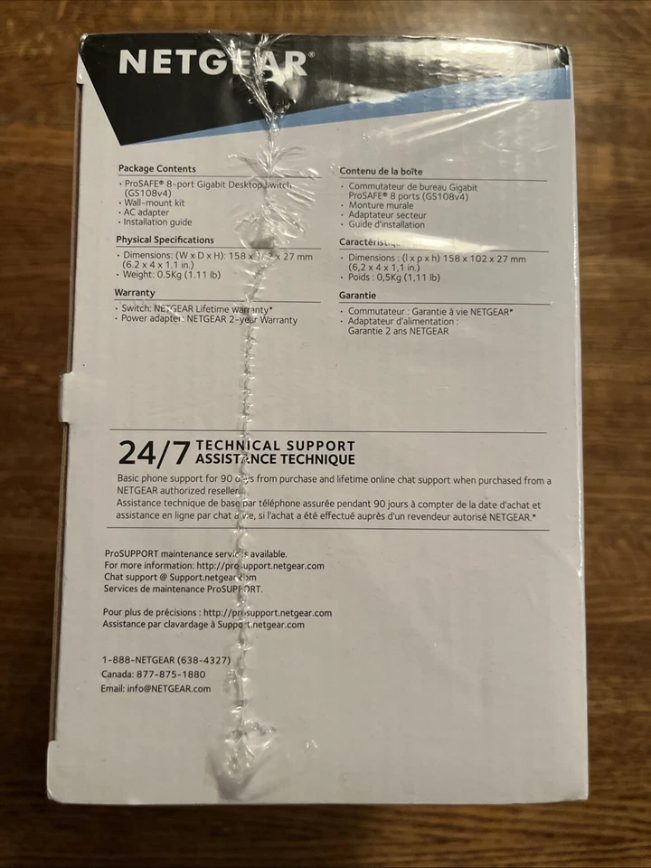 NETGEAR Pro Safe FS108 8-Ports 10/100 MBPS Fast Ethernet Switch new sealed - Image 3 of 4