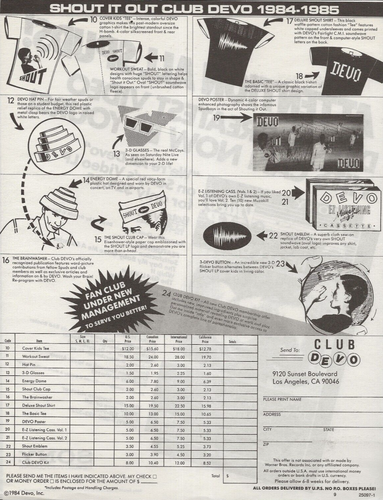 DEVO band REAL SIGNED 1984 Vintage LP Video Advert COA Autographed Mark & Gerald - Picture 2 of 3