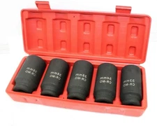 Cal Hawk Tools BSSAN5P 5 Piece 1/2" Impact Axle Nut Socket Set