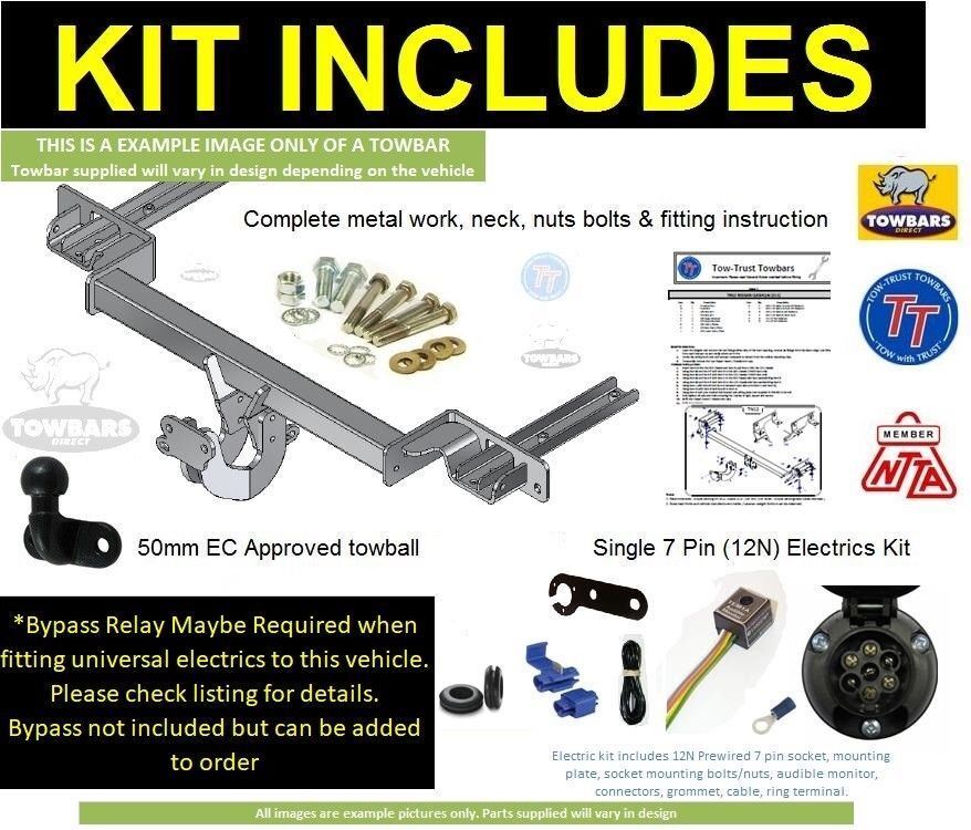 Towbar for KIA Ceed Cee'd SW Estate (ED) 2007 to June 2012 TowTrust