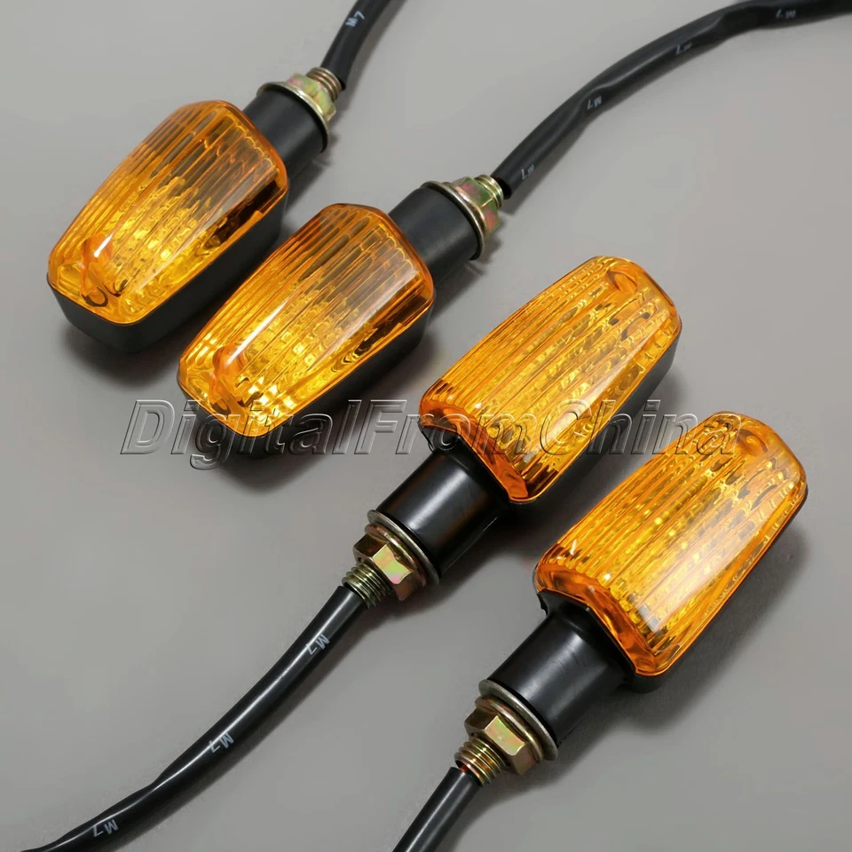 4X Universal 12V Motorcycle Turn Signal Indicator Light Lamp Bulb Amber — 第 3/4 张图片