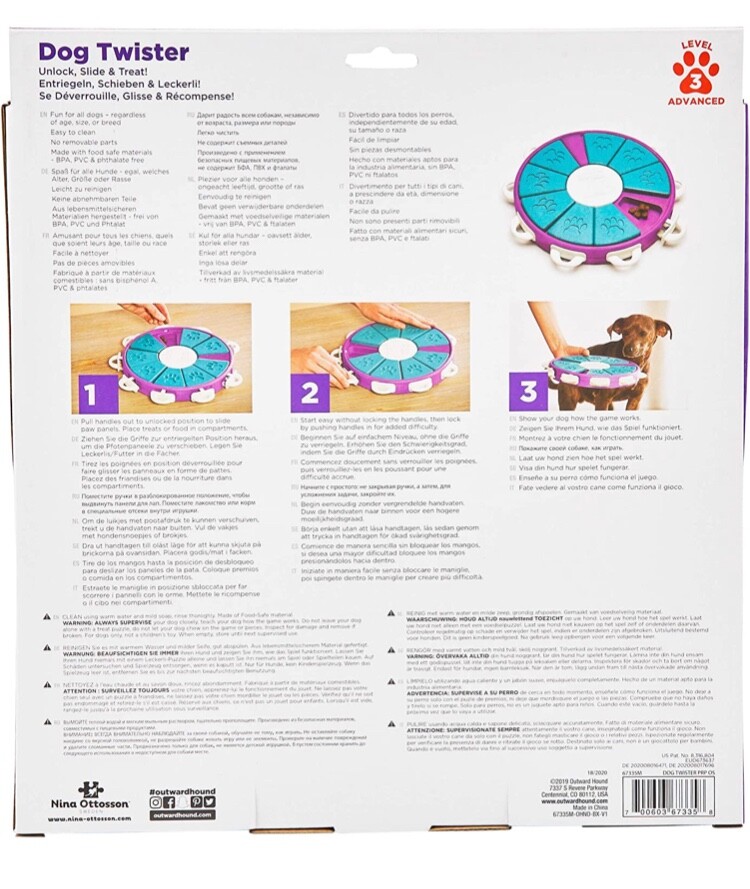 Nina Ottosson by Outward Hound Dog Twister Interactive Treat Puzzle Dog