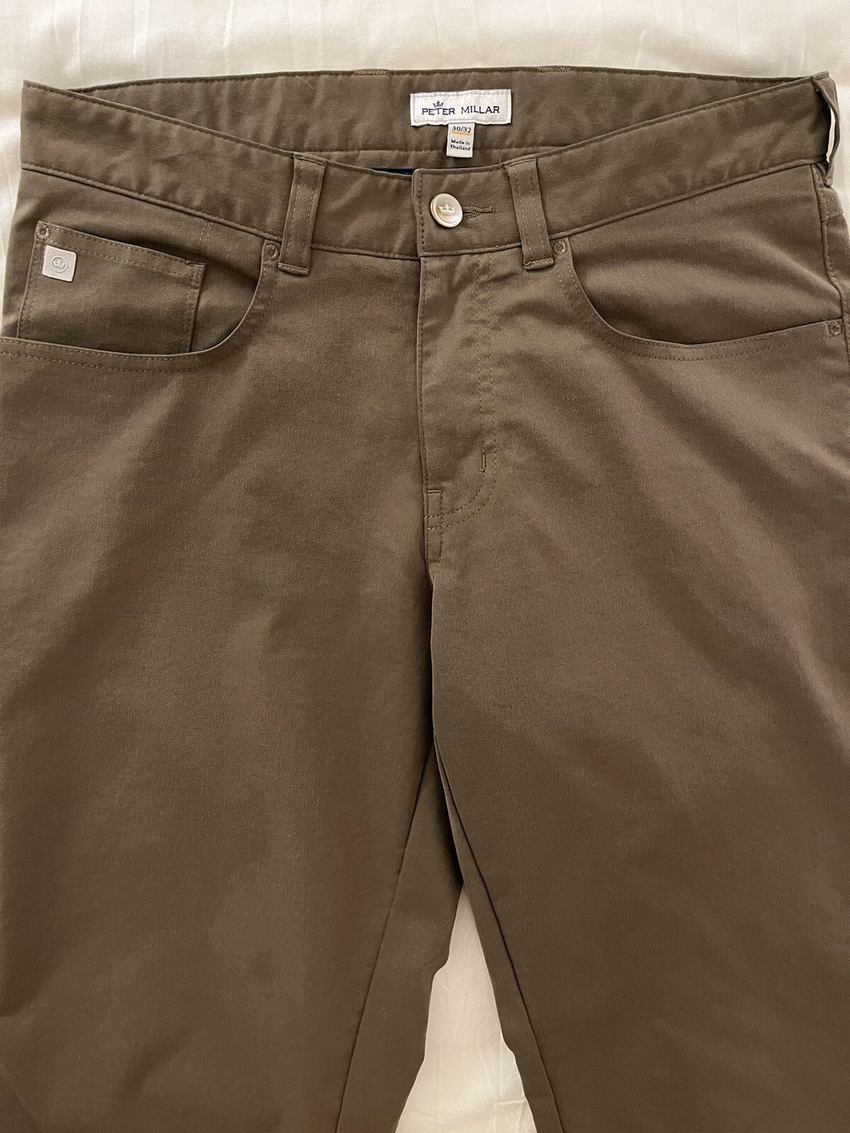 Peter Millar Five-Pocket Performance Pant Green/B… - image 2