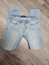 Paul Smith Light Wash Grunge Stretch Tapered Leg Jeans 30 - 30x34.5