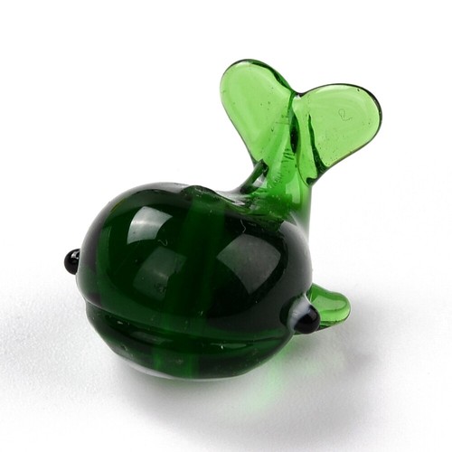 20 piezas Cuentas de vidrio de lámpara Dijes Sueltos Adorno de ballena Color Mixto 19x14mm - Imagen 2 de 3