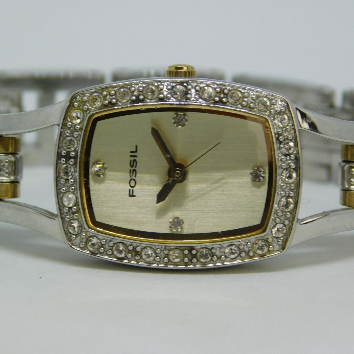 激レア☆FOSSIL f2 シークレットウォッチ　ジュエリーウォッチ Fossil F2 ES-1170 All Stainless Steel Quartz Women's Watch