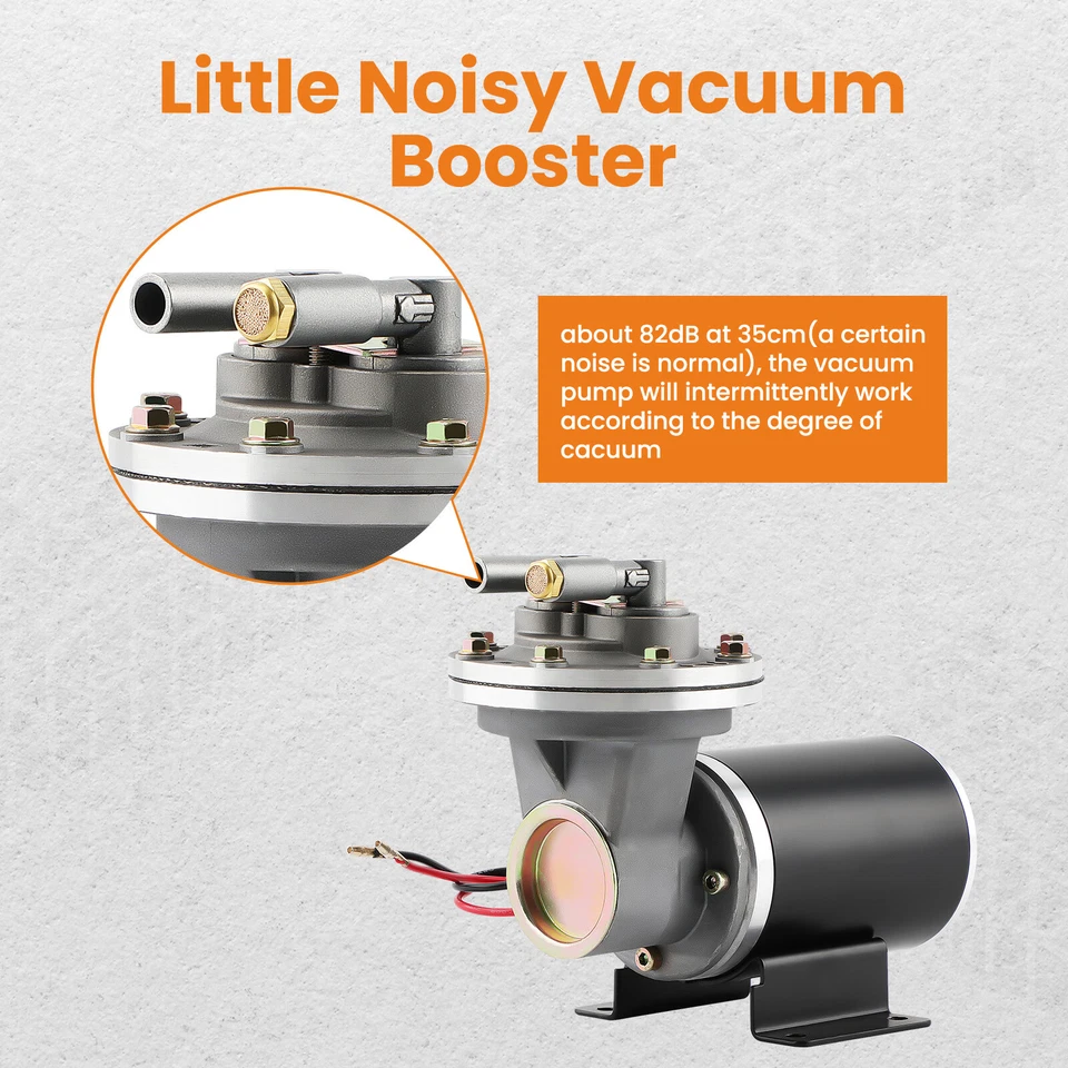 Electric Vacuum Pump Kit for Brake Booster 12 Volt 18" to 22" for GMC Chevy Ford - image 4 of 4