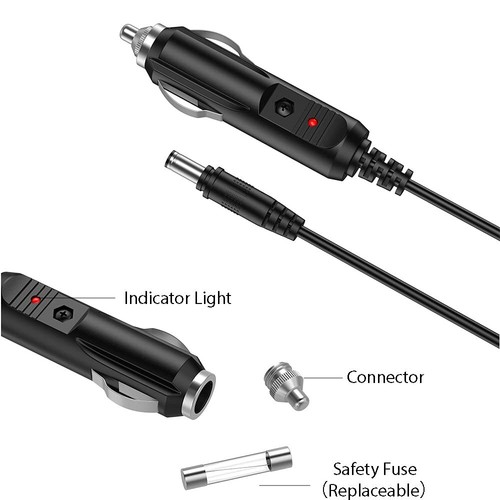 DC 12V 2A Car Charger Universal Power Cord Cigarette Lighter for Portable RCA - Picture 5 of 7