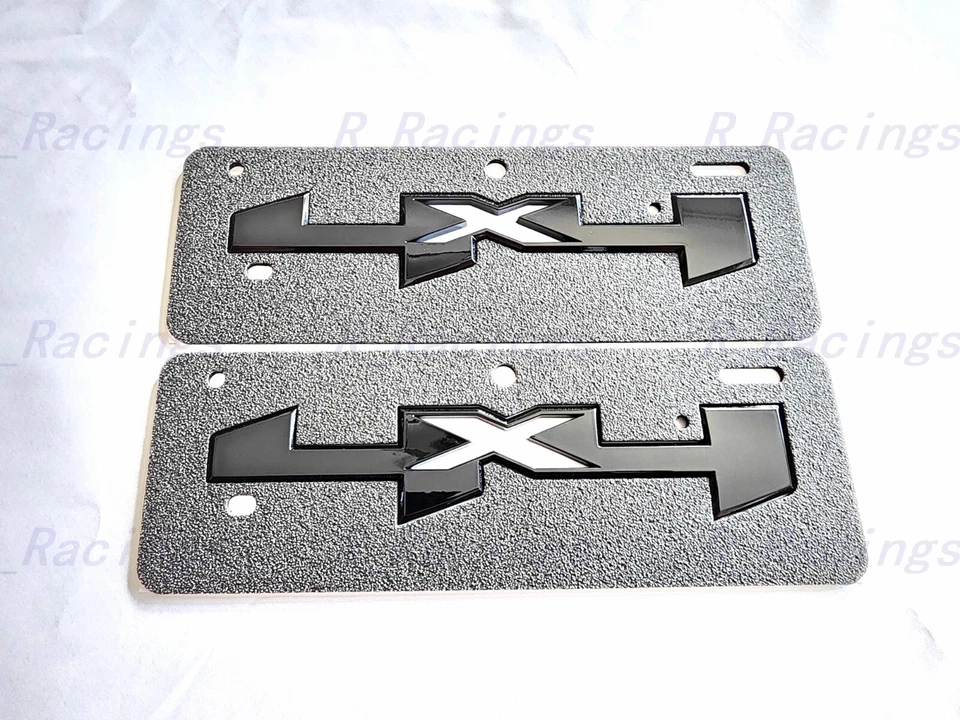 2PCS Gloss black Side Bed 4x4 4 x 4 Emblems 2019+ Sierra 1500 2500HD 3500HD - Image 2 of 4