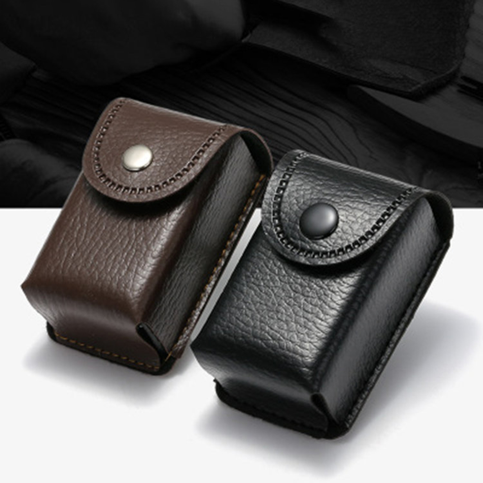 Portable Leather Folding Glasses Case Soft Eyeglass Protective Pouches